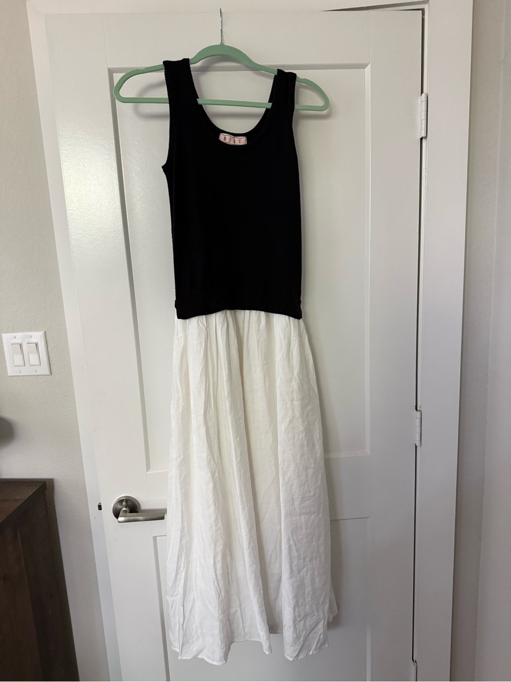Buru Black & White Tank Maxi Dress